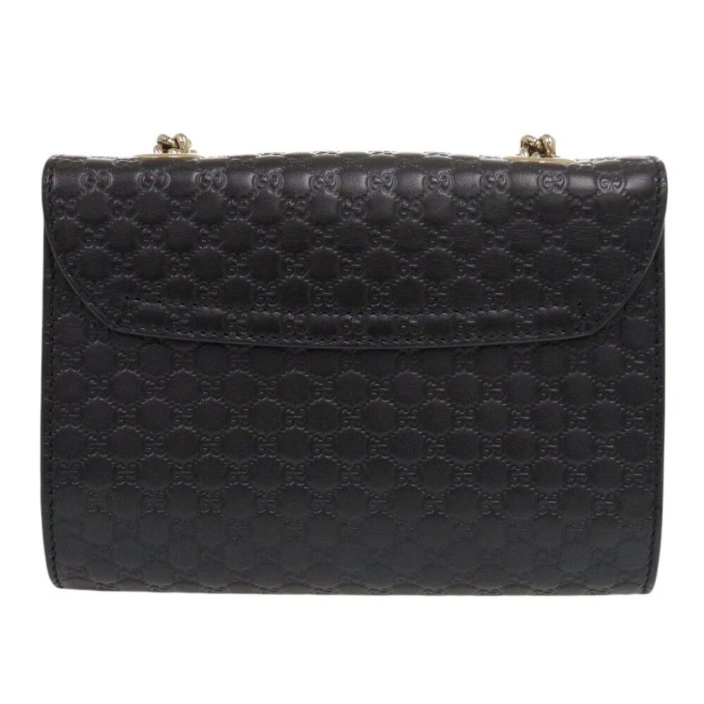 AUTHENTIC GUCCIMicro Guccissima Emily Black Leather Shoulder Bag LTJ831-011226 - Picture 2 of 7